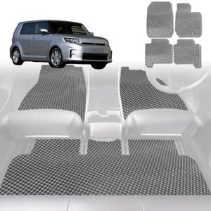 6D Diamond Car Floor Mats for Toyota Rukus 2010-2015-Full Set-Grey-Outback GT