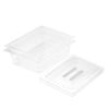 SOGA 1/2 GN Polycarbonate Food Pan 150mm Clear 2 Pack with Lids