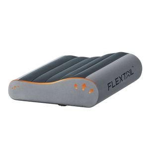 NNEOBA B-Shaped Inflatable Travel Pillow Dual Neck Support Gray