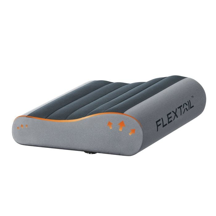 NNEOBA B-Shaped Inflatable Travel Pillow Dual Neck Support Gray