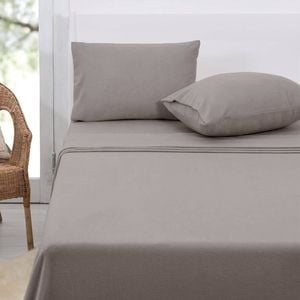Bloomington Polar Fleece Sheet Set Double 30cm Wall Taupe