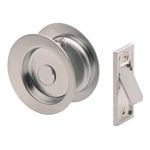 Gainsborough Satin Chrome Circular Passage Sliding Cavity Door Set
