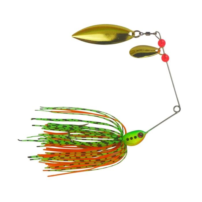 Dekoi 17gm Ls21 Closed Eye Spinnerbait, Fluro Flare, Qty 2