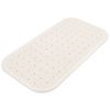 EQUIPMED 35 x 76cm Shower Mat with Suction Cups, Synthetic Rubber, Anti-Slip Bath Aid for Wet Areas, White
