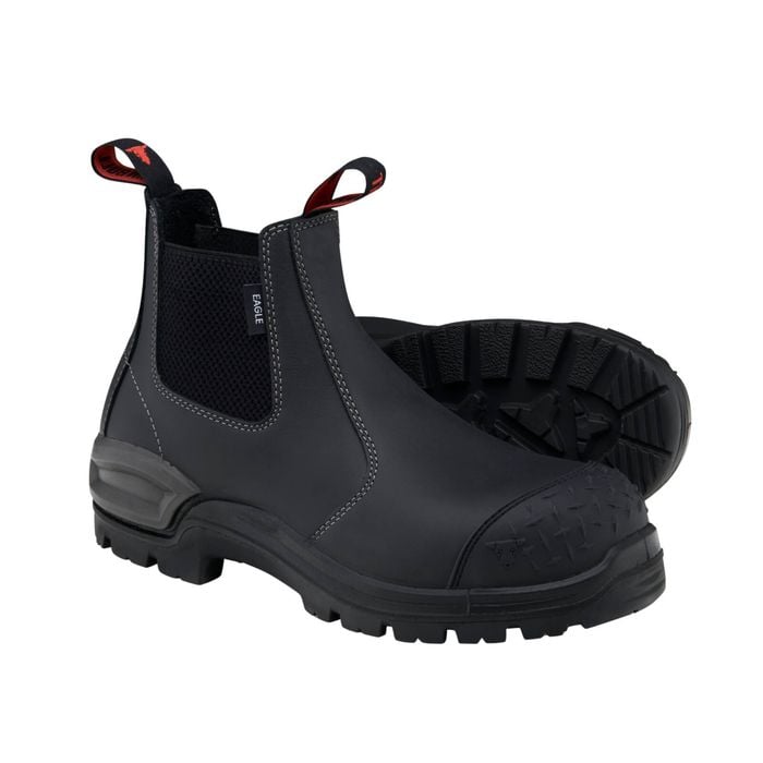 John Bull Unisex Black 4285 Eagle 3.0 Elastic Side Safety Boot - UK Size 6