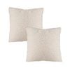 SOGA 2X Boucle Textured Cushion 50cm Cream White Soft Cozy Decorative Throw Pillow