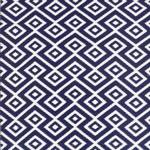 Reversible Indoor/outdoor Mats - Chatai A002 - Navy/white-150x240