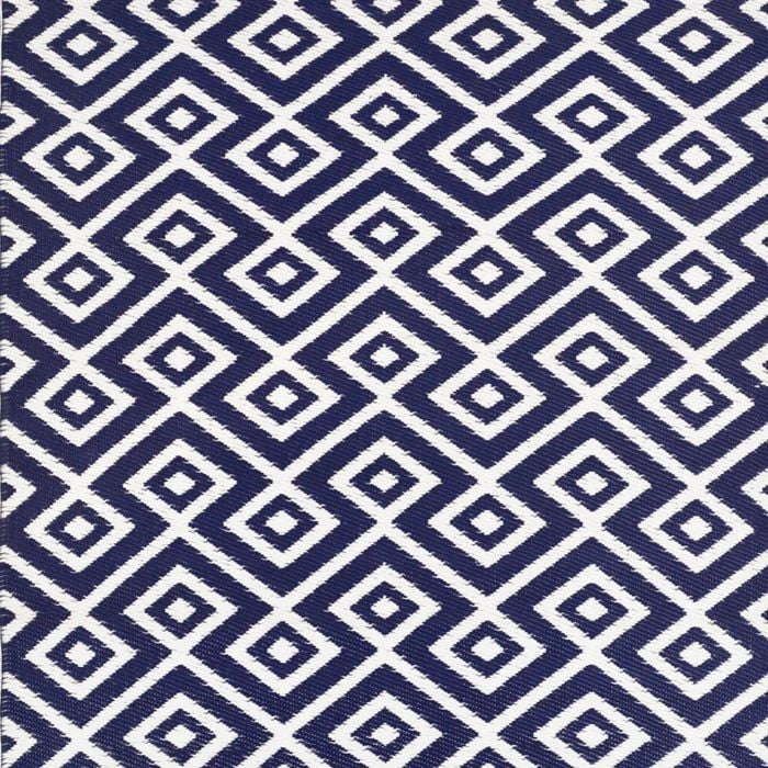 Reversible Indoor/outdoor Mats - Chatai A002 - Navy/white-150x240