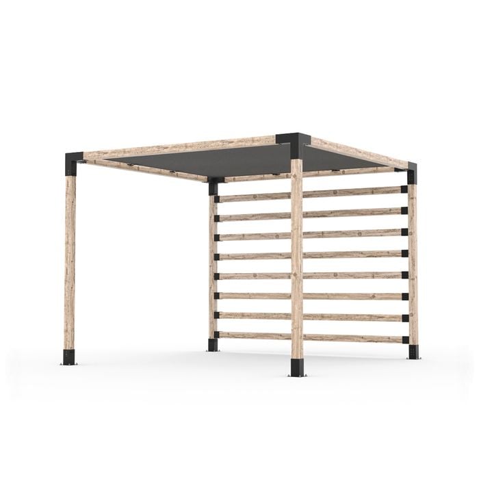 Toja Grid 3.05 x 3.05m Pergola Kit W/ Post Wall & Shade