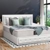 Oikiture Bed Frame Gas Lift With Mattress White - Queen