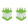 2x 6pc Appetito Home Kitchen Groovy Ice Pop Mould Green