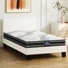 Oikiture Bed Frame with Single Mattress Set Boucle Fabric Platform
