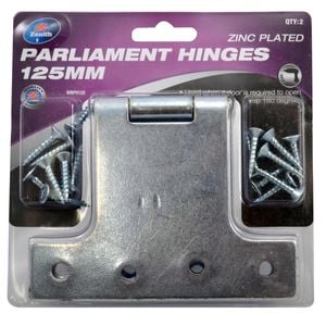 Zenith Parliament Hinge 125mm ZP 2pk