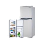 GECKO 125L Portable Fridge Freezer Camping Motorhome Caravan Upright Fridges 12V/24V/240V, Silver