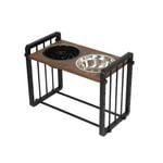 Pawz Stainless Steel Dual Bowl Elevated Pet Feeder Large