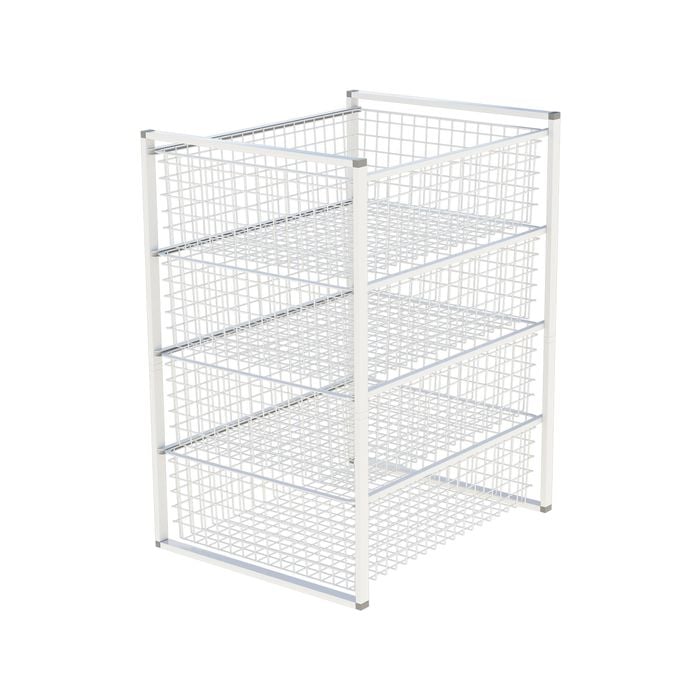 Flexi Storage Home Solutions White 4 Wire Basket & Frame Kit