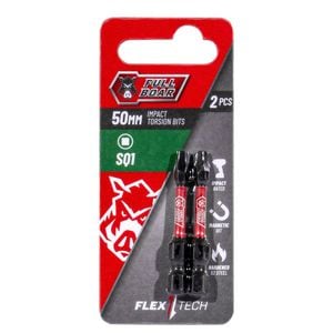 Full Boar SQ1 x 50mm Impact Torsion Bits Set - 2 Pack