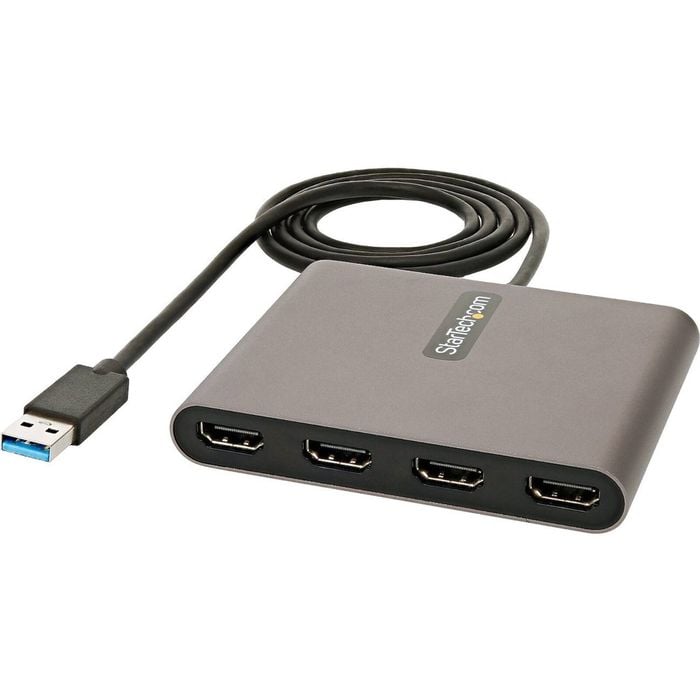 Startech.com Usb 3.0 To Quad Hdmi Adapter, Usb To 4x Hdmi Monitor Converter For Windows (no Support For Macos/chromeos/linux)