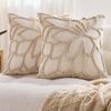 Gioia Casa 2-Pack Tufted Rose Cushion Covers 45cm x 45cm - Beige