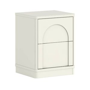 Cosmoliving Arched Bedside Table White Bedroom
