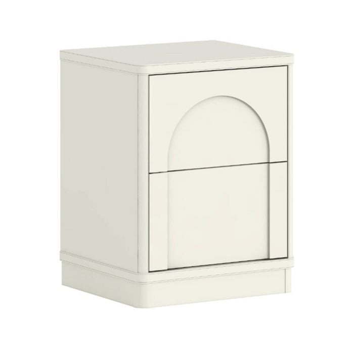 Cosmoliving Arched Bedside Table White Bedroom