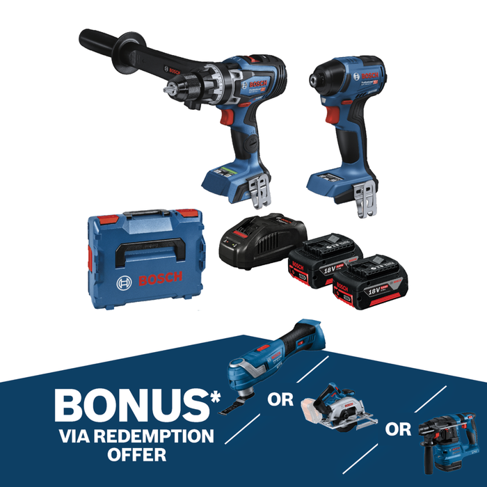 Bosch 18V Professional 2 Piece 2x5.0Ah Combo Kit 0615A5008N