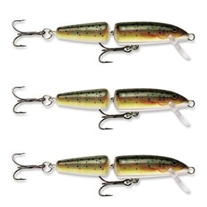 3x Rapala 5cm Jointed Shallow Diver Hard Body Fishing Lures - Brown Trout