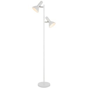 Telbix Hyvik Contemporary Standing Floor Lamp Light Metal White Matte