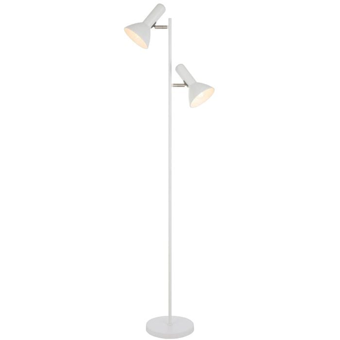 Telbix Hyvik Contemporary Standing Floor Lamp Light Metal White Matte