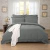 Fabric Fantastic 1000tc Tailored Double Size Charcoal Quilt/doona/duvet Cover Set