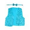 Kids Sequin Vest Bow Tie Set Costume 80s Party Dress Up Waistcoat Sky Blue