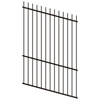 ProtectorAl 0350-1200mm x 1800mm Satin Black Picket Top Pool Fence Panel Raked Up to 15º - Black