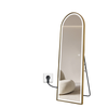 Best World 180cm X 80 Cm Full Length Arched Led Mirror  Freestanding Wall Mounted Gold Frame