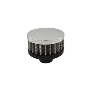 Chrome Push-In Filter Breather - Short Style
