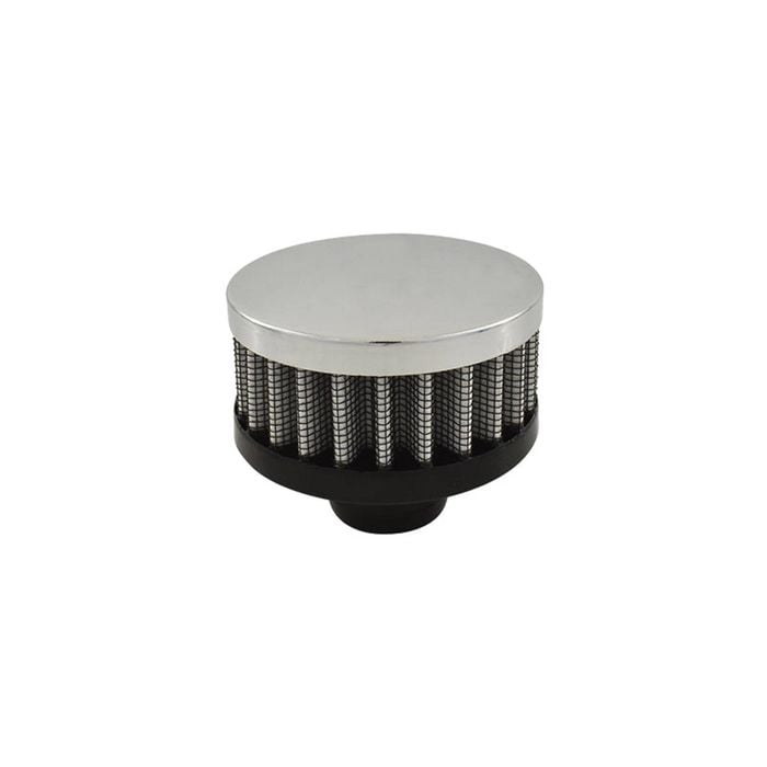 Chrome Push-In Filter Breather - Short Style