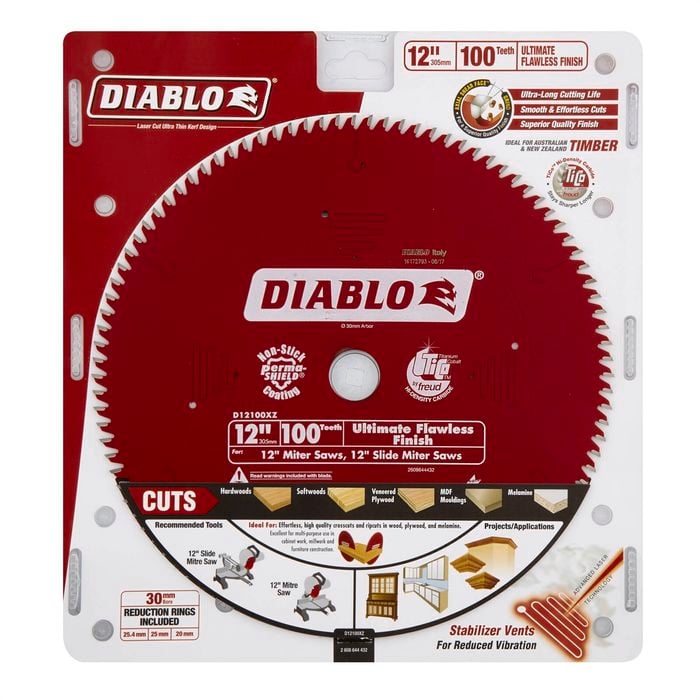 Diablo 305mm 12" 100 Teeth Ultimate Flawless Finish Circular Saw Blade
