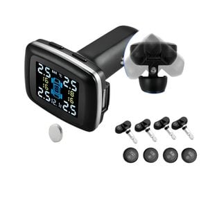 NNEOBA Smart USB Wireless Tire Pressure Monitoring System with Solar Charging Black