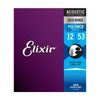 Elixir #11025 Acoustic Polyweb Guitar Instrument String 80/20 Bronze 12-53 Light