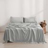 Dreamaker Superfine Washed Microfibre Sheet Set Dove Grey Double Bed