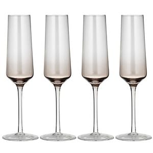 Ladelle Prism Set of 4 Champagne Glasses - Noir