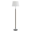 Telbix Belmore Contemporary Standing Floor Lamp Light Metal Fabric Walnut White