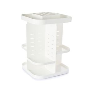 Carla Home 360 Rotating Large Capacity Makeup Organizer (white)
