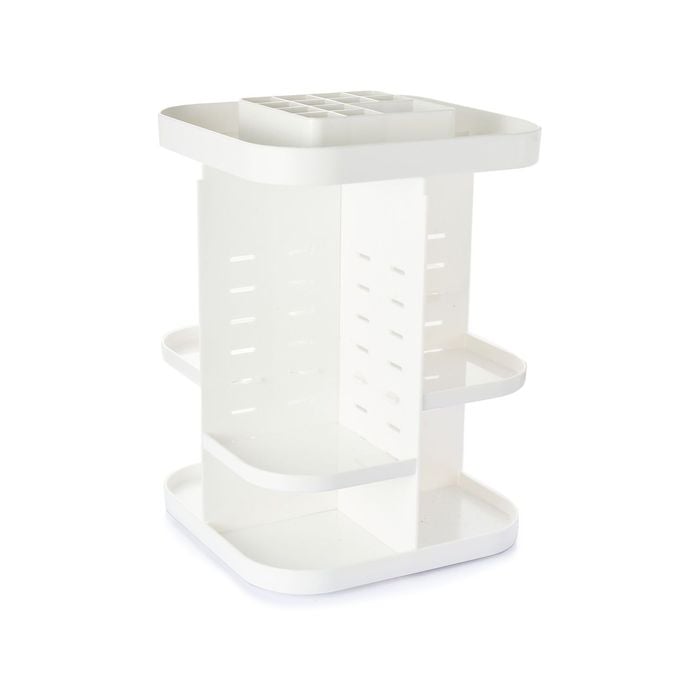 Carla Home 360 Rotating Large Capacity Makeup Organizer (white)