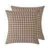 Gioia Casa Yarn-Dyed Vintage Washed Cotton European Pillowcases - Brown, 2 Pack