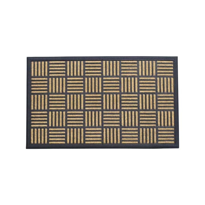 Axton 750 x 450mm Bali Inlay Parquet Pattern Door Mat
