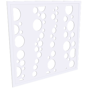 ProtectorAl 300-940w x 300-940h Surfmist Bubbles Framed Composite Decorative Panel 