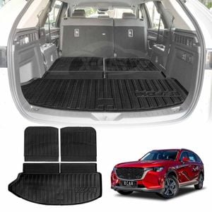 Boot Liners for Mazda CX-80 CX80 2024-Onwards All Weather Heavy Duty Cargo Trunk Cover Mat Luggage Tray 3 Pcs Version Car
