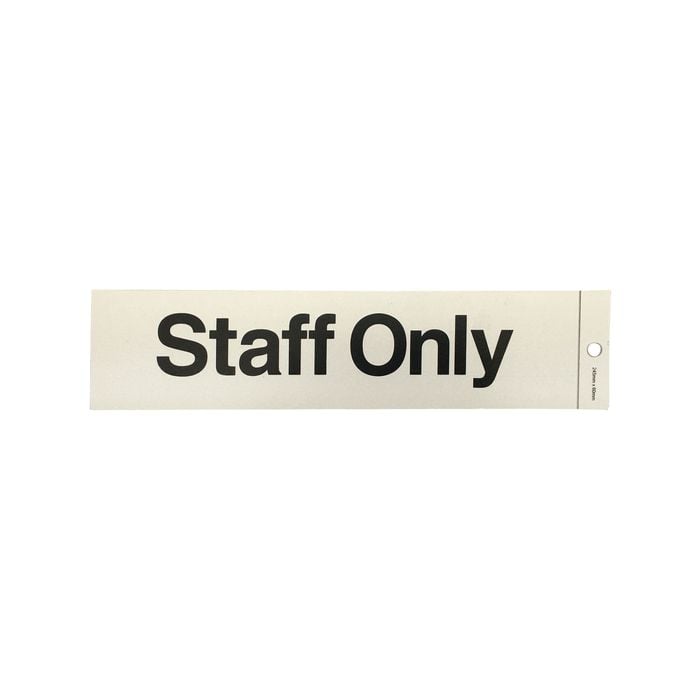 Brutus 245 x 60mm Staff Only Self Adhesive Sign