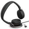 Jabra Evolve2 65 Flex Ms Stereo Bluetooth Headset, Link380a Usb-a Dongle & Wireless Charging Stand Foldable Design
