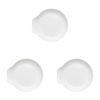 3PK Ecology Fine Bone China Canvas Spoon Rest 11.5x12.5cm - White